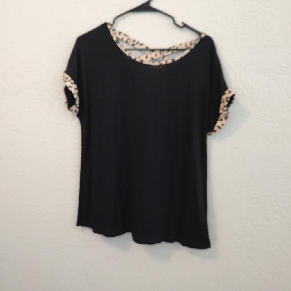 Black & Animal print shirt